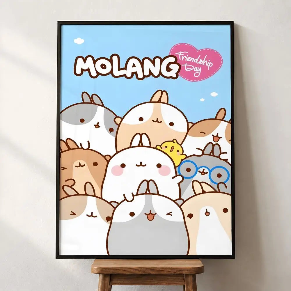 Poster mural Molang – Autocollant PP, 5 formats – vue 22 | BubuKawaii