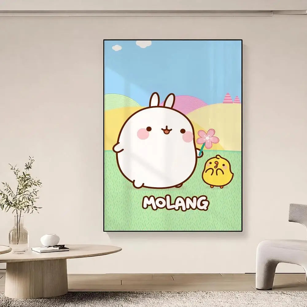 Poster mural Molang – Autocollant PP, 5 formats – vue 5 | BubuKawaii