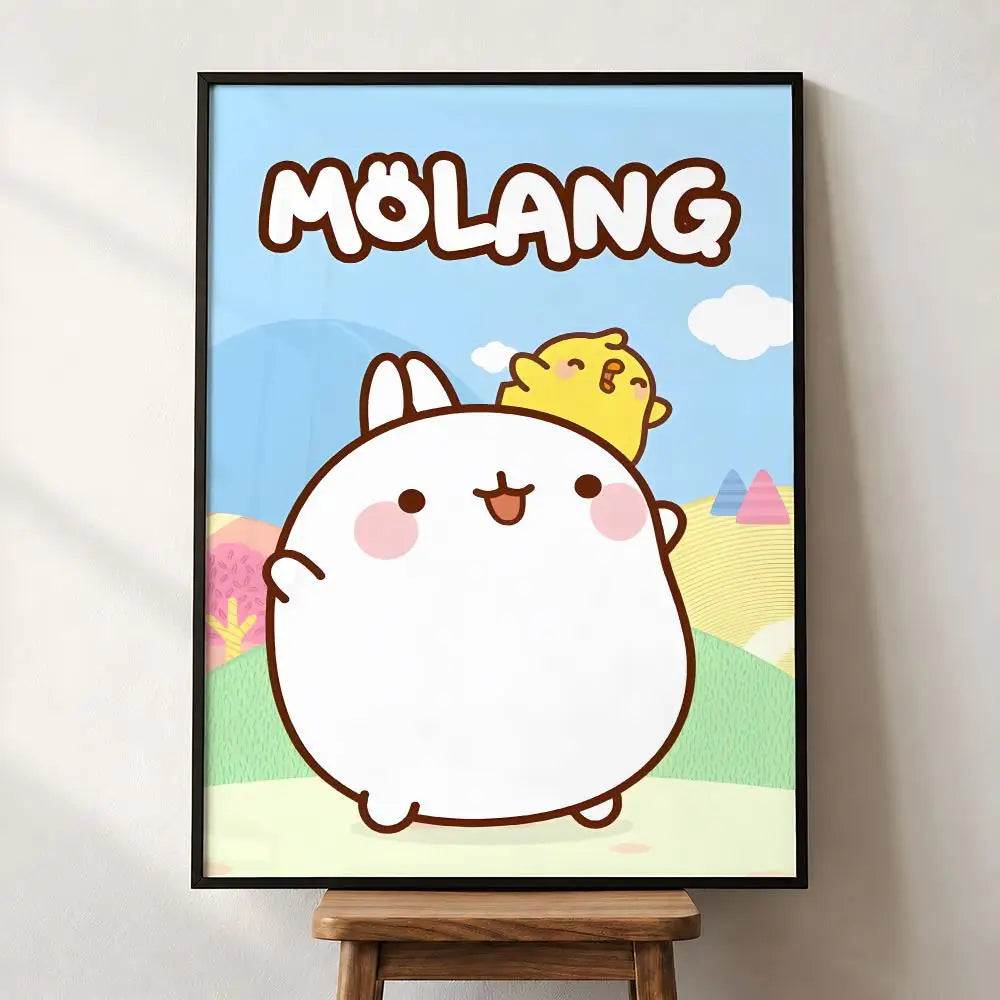 Poster mural Molang – Autocollant PP, 5 formats – vue 7 | BubuKawaii
