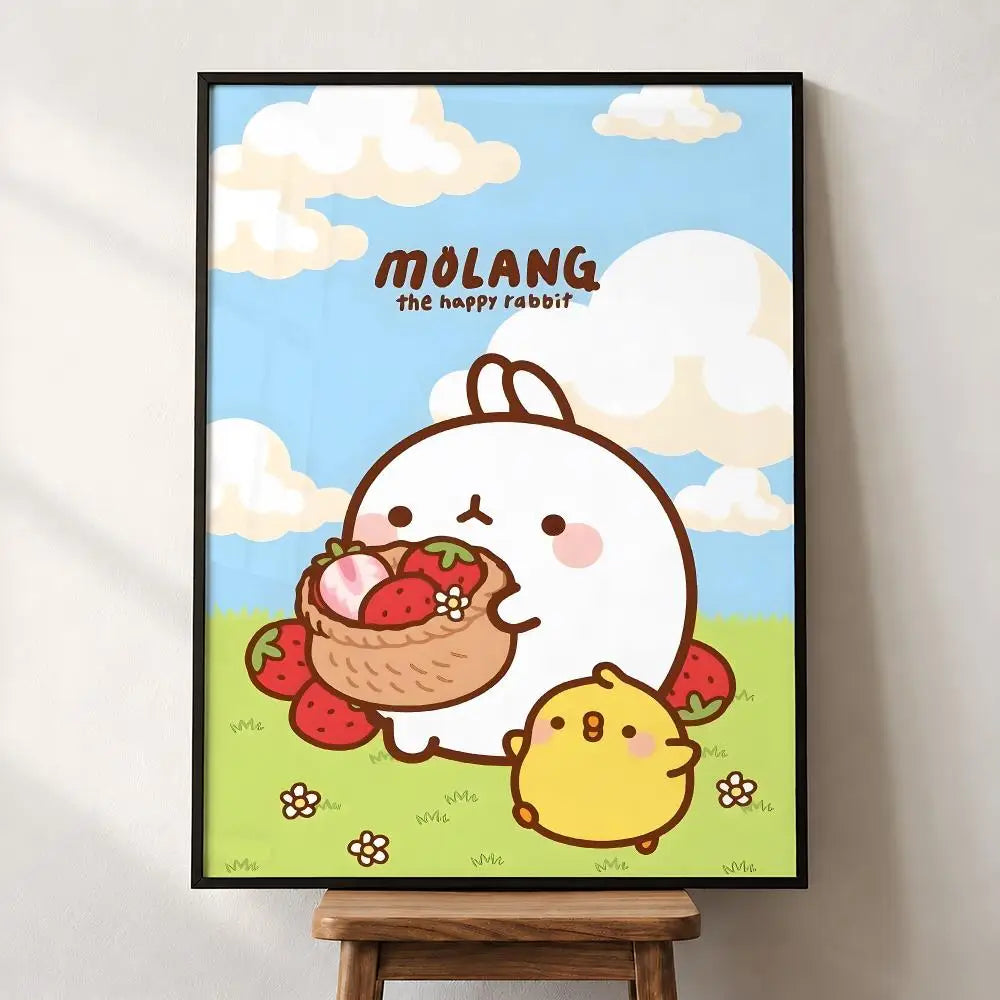 Poster mural Molang – Autocollant PP, 5 formats – vue 8 | BubuKawaii