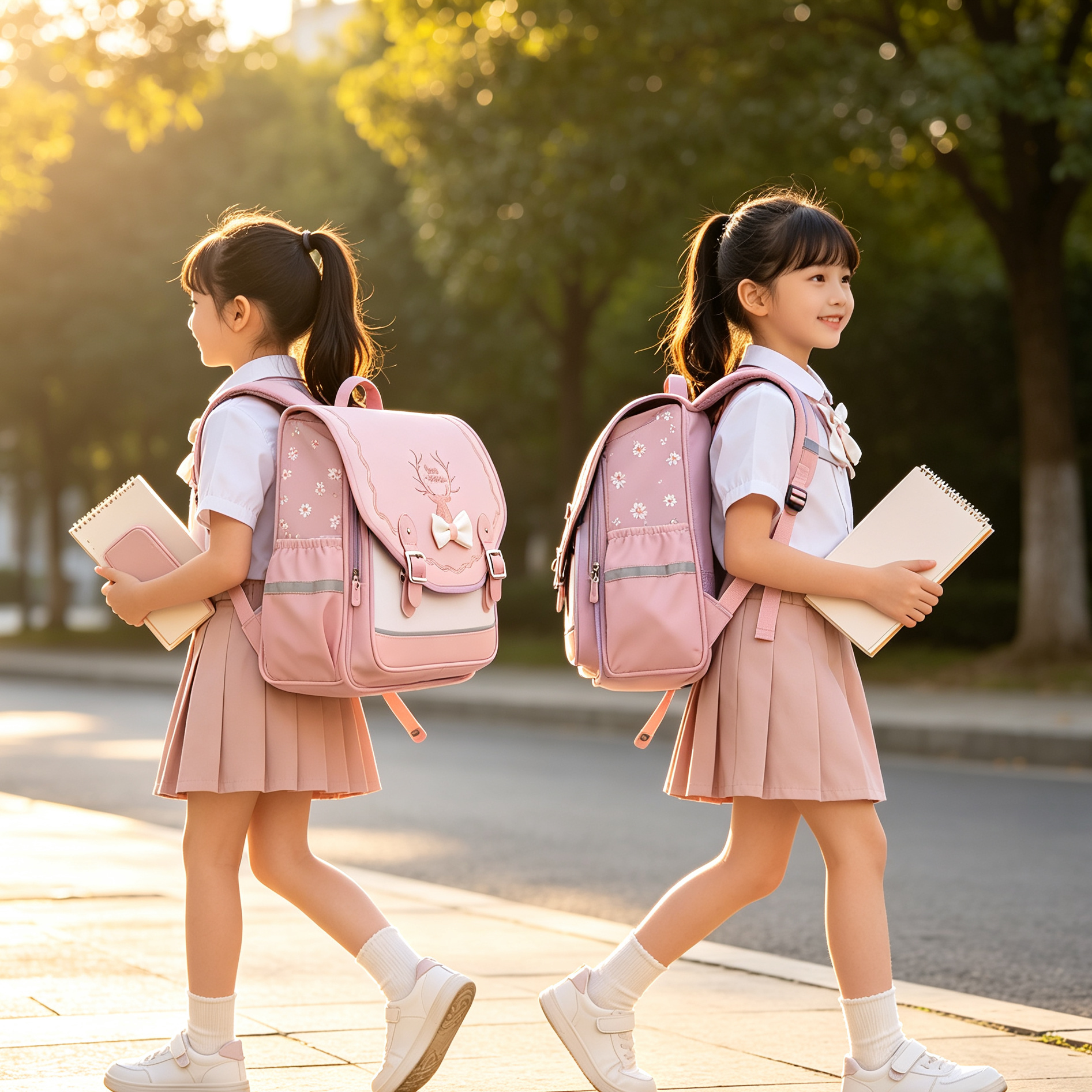 Sac à Dos Orthopédique Floral – Écolière Kawaii