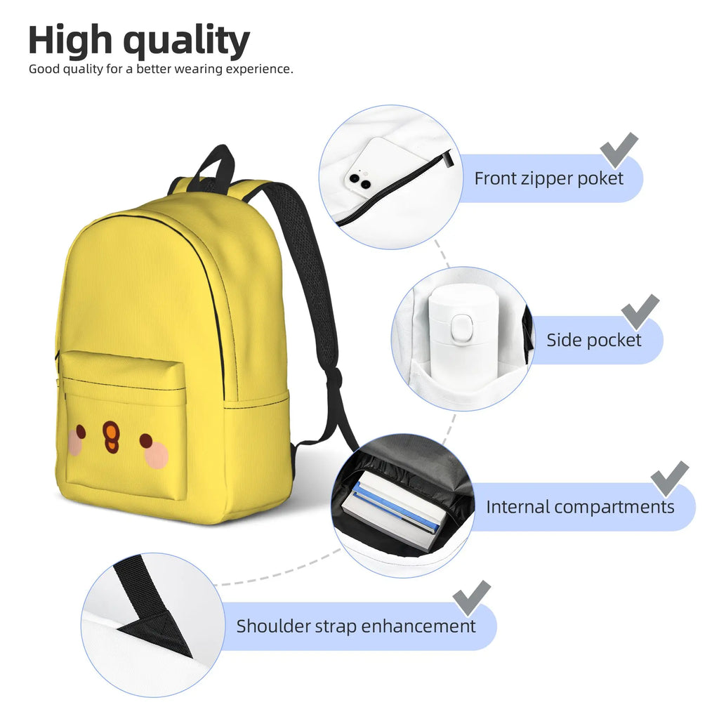 Sac à dos Molang & Piu Piu – Kawaii en polyester – vue 6 | BubuKawaii