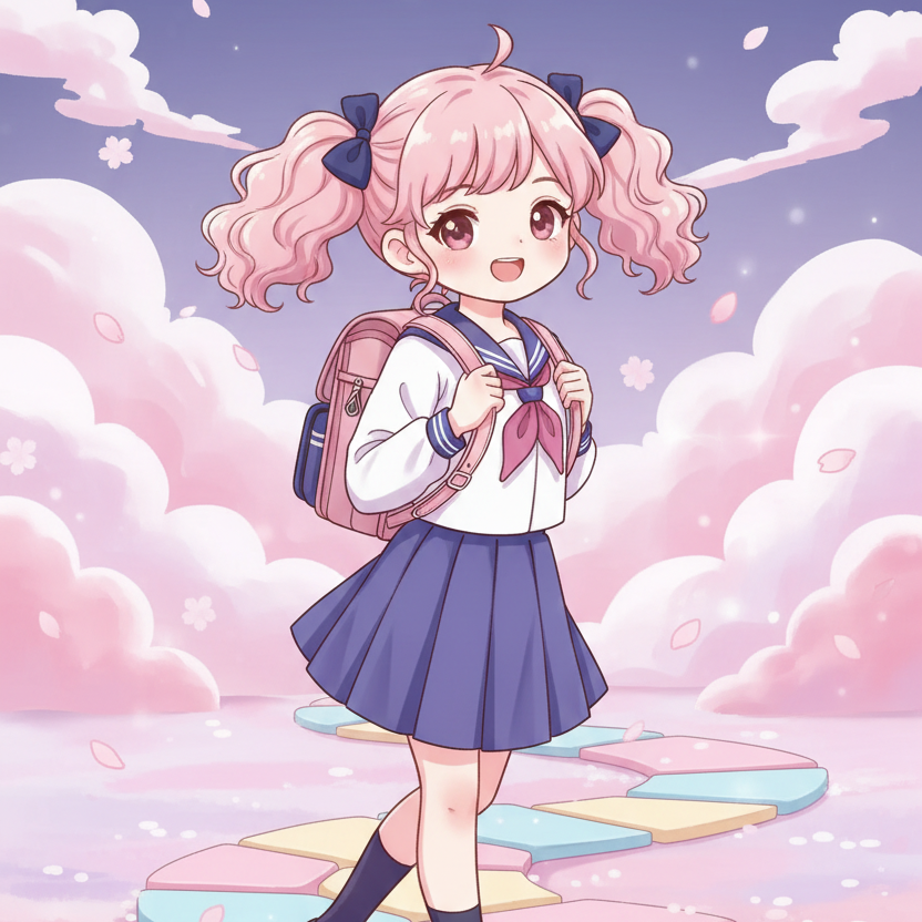 Sac à Dos Orthopédique Floral – Écolière Kawaii – vue 12 | BubuKawaii