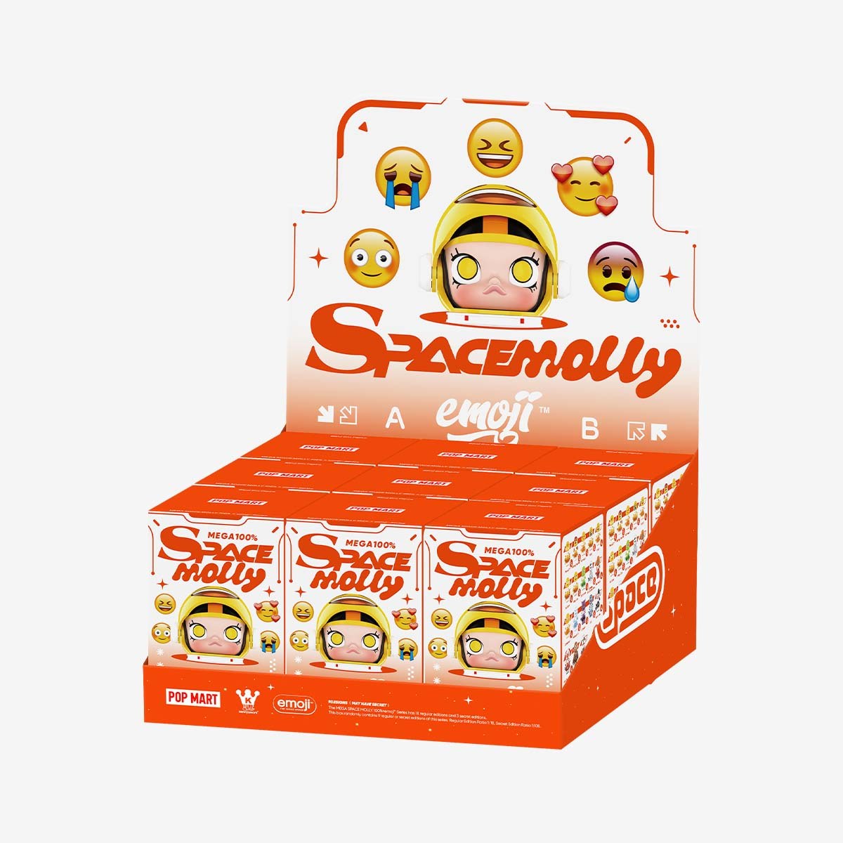 Figurine Mega Space Molly 100 % × Emoji – vue 7
