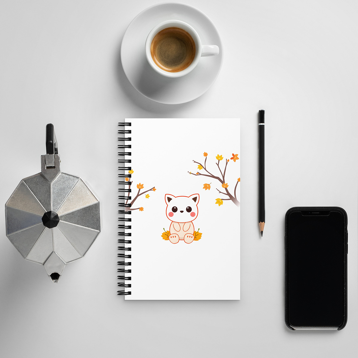 MBK Spiral Notebook - Kitty Forest