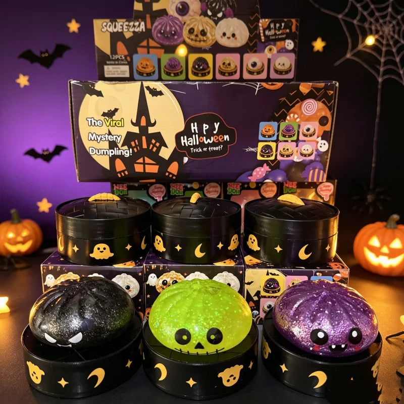 Squishy Boulette Halloween – Blind Box Anti-Stress 8.5cm – vue 2 | BubuKawaii