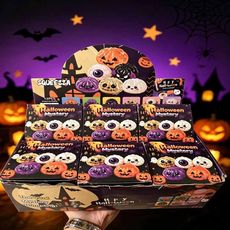 Squishy Boulette Halloween – Blind Box Anti-Stress 8.5cm – vue 3 | BubuKawaii