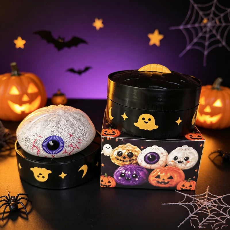 Squishy Boulette Halloween – Blind Box Anti-Stress 8.5cm – vue 6 | BubuKawaii