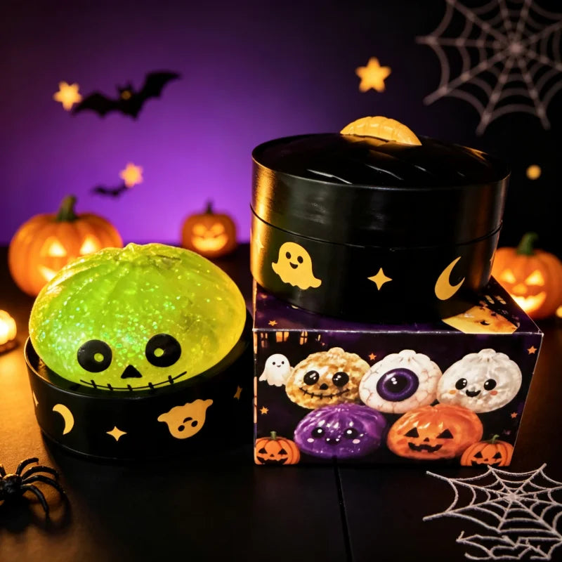 Squishy Boulette Halloween – Blind Box Anti-Stress 8.5cm – vue 7 | BubuKawaii