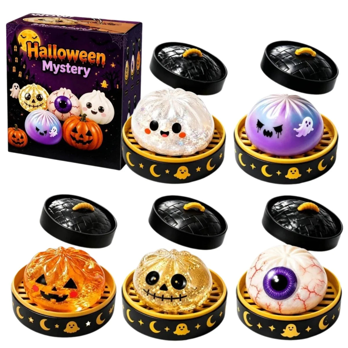 Squishy Kawaii Dumpling Halloween – Vapeur Décompression – vue 7 | BubuKawaii