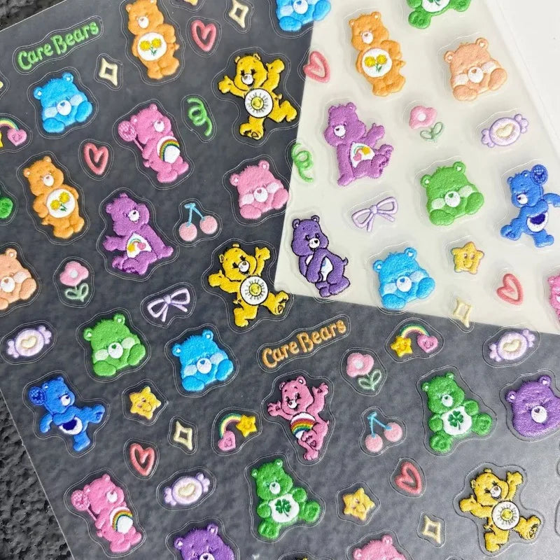 Stickers ongles 3D en relief – Bisounours – vue 2 | BubuKawaii