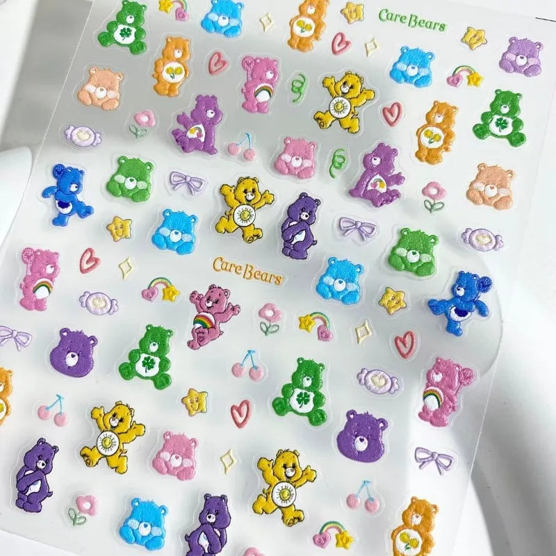 Stickers ongles 3D en relief – Bisounours – vue 4 | BubuKawaii