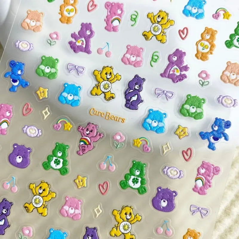 Stickers ongles 3D en relief – Bisounours – vue 5 | BubuKawaii