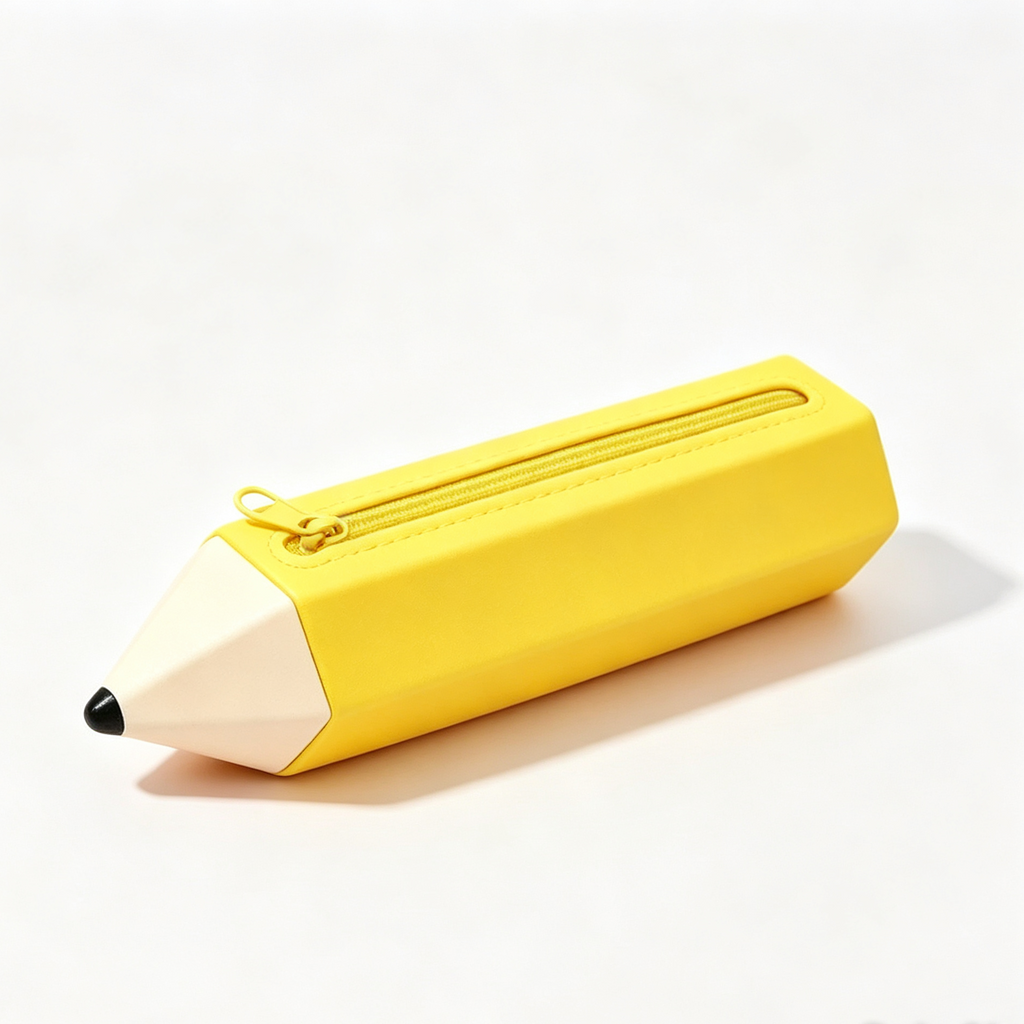 Kawaii Pencil-Shaped Silicone Pencil Case – Large Capacity