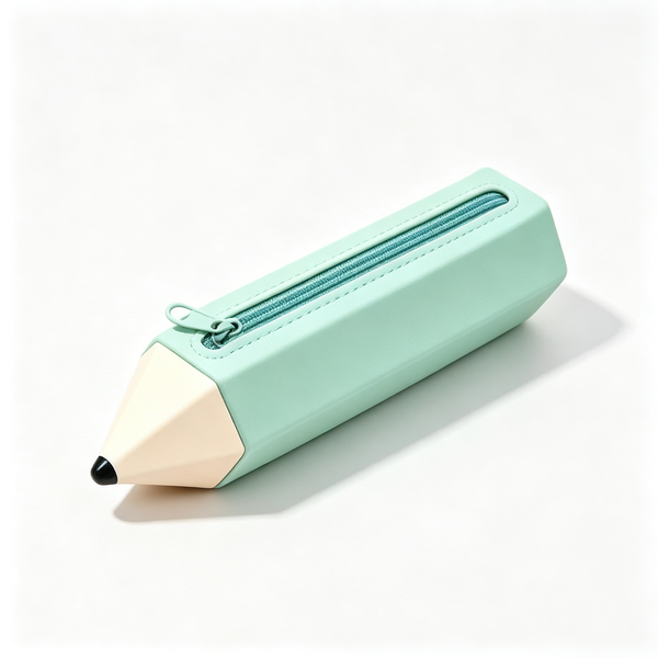 Kawaii Pencil-Shaped Silicone Pencil Case – Large Capacity