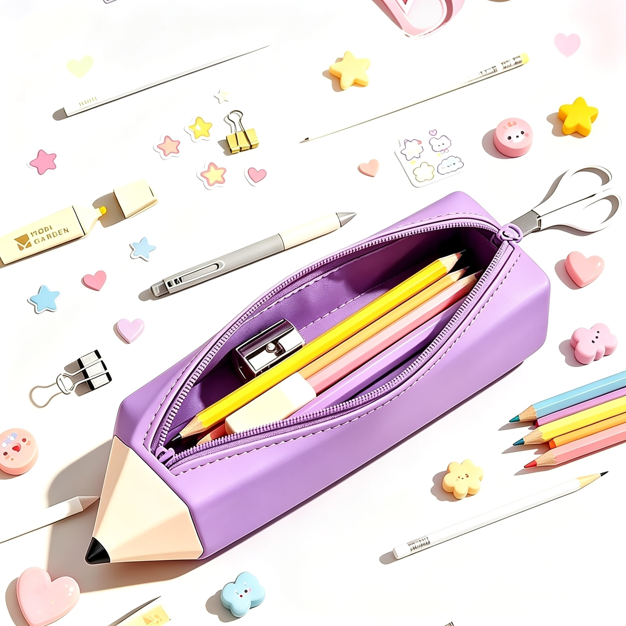 Kawaii Pencil-Shaped Silicone Pencil Case – Large Capacity