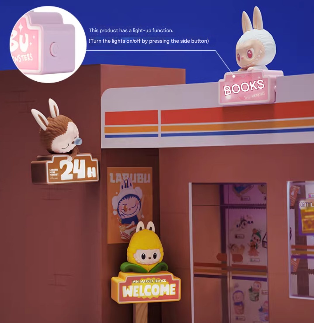 Aimant frigo lumineux Labubu Wacky Mart – vue 7